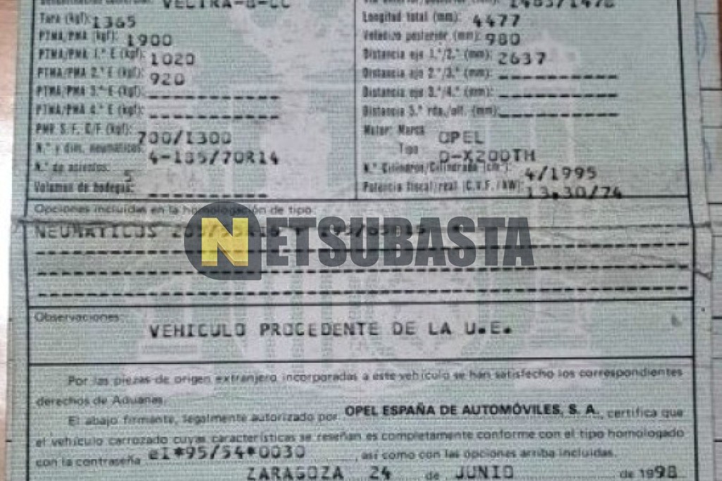 Opel Vectra 2.0 DTi 1998