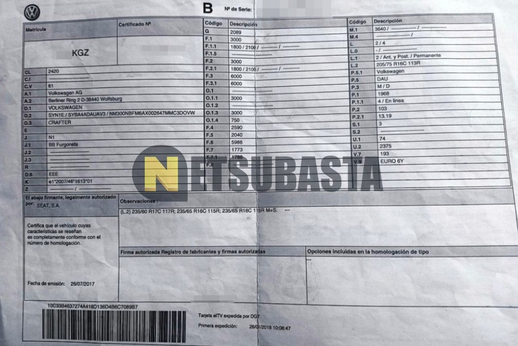 Volkswagen Crafter Furgon 2.0 TDI 4MOTION Frigorifico 2018