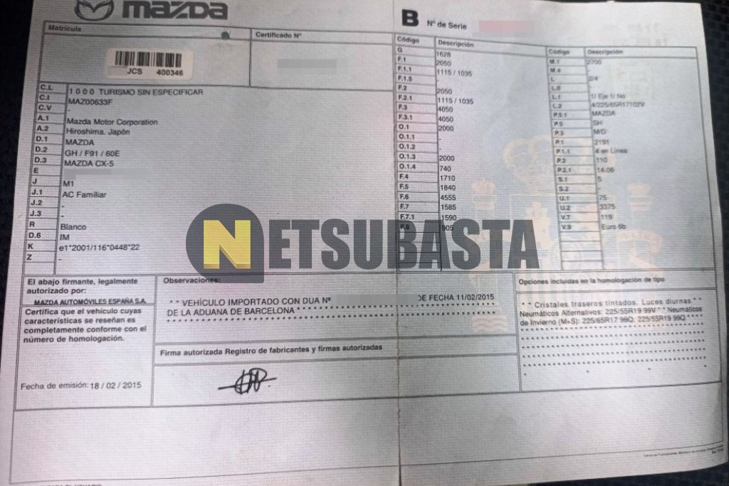 Mazda CX-5 2.2 D 2WD 2015