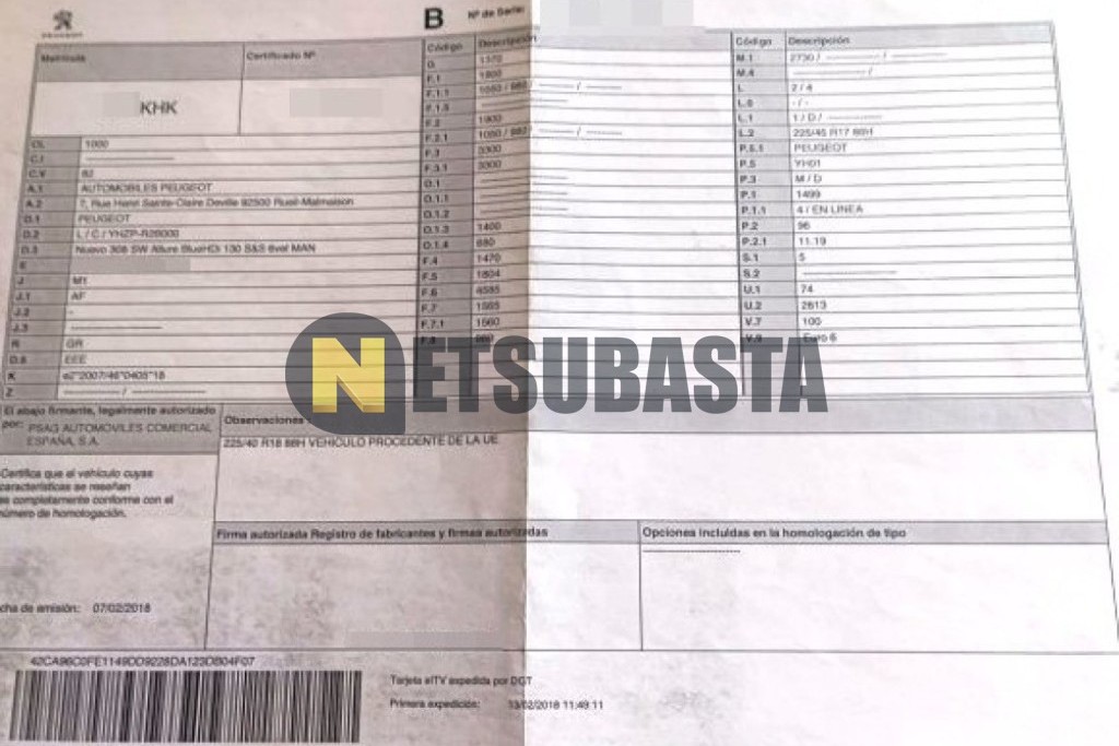 Peugeot 308 SW 1.5 BlueHDi 2018