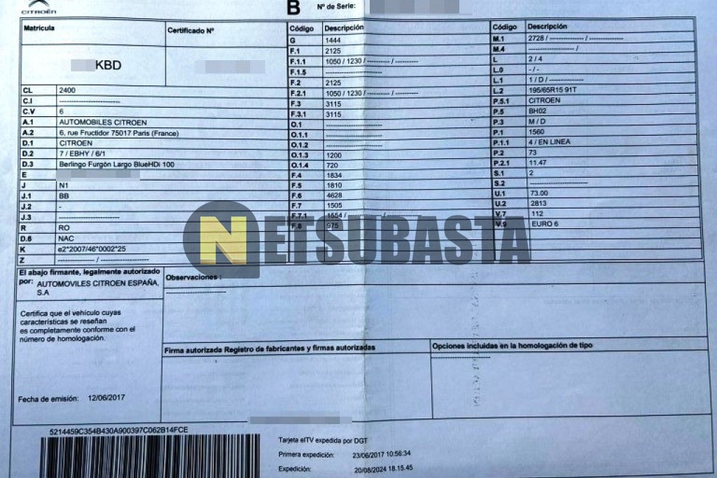 Citroën Berlingo 1.6 BlueHDi 2017