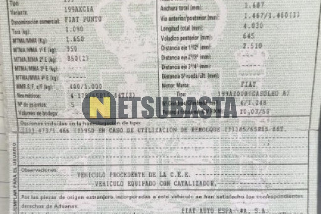 Fiat Punto 1.3 Multijet 2007