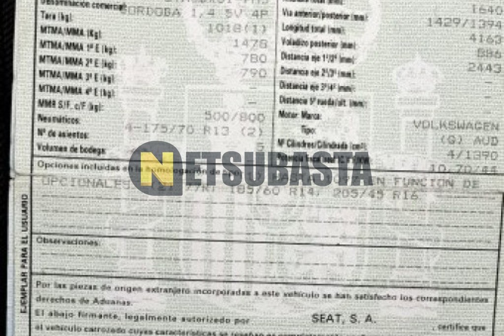 Seat Córdoba 1.4 2002