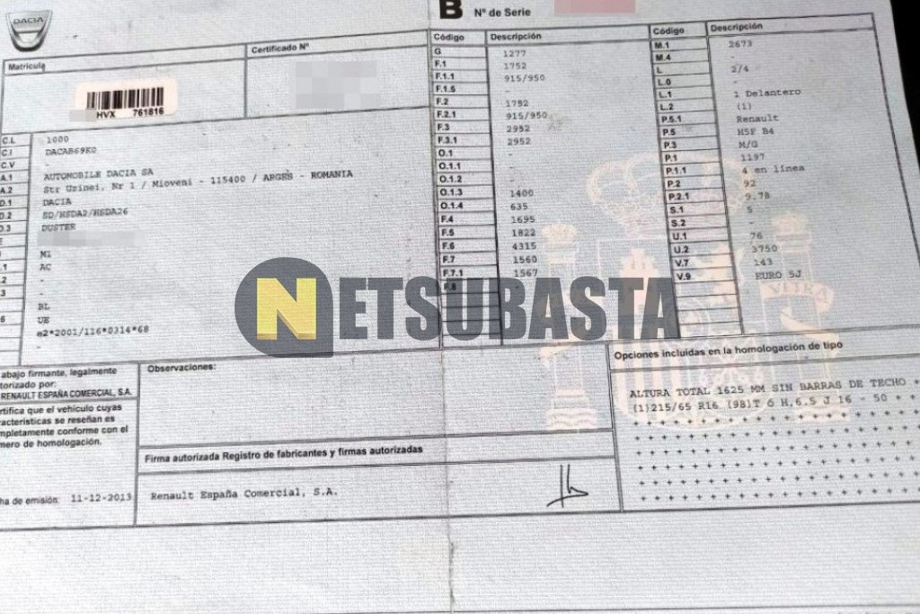 Dacia Duster 1.2 TCE 2014