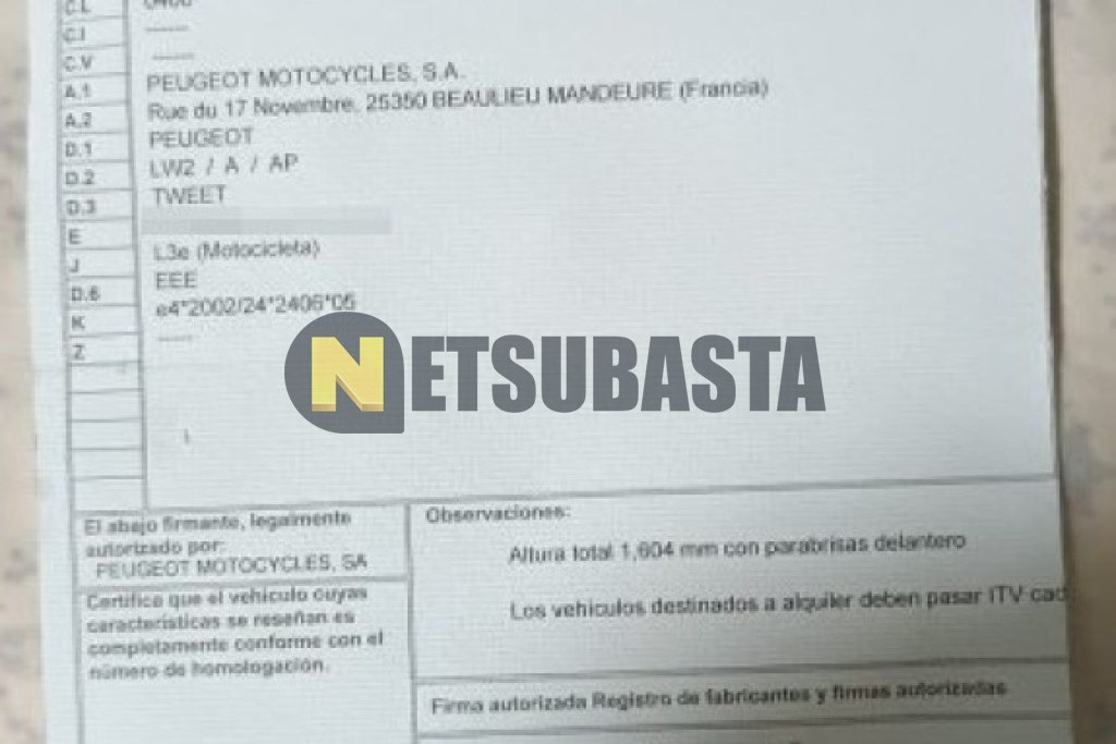 Peugeot Tweet 125 2015