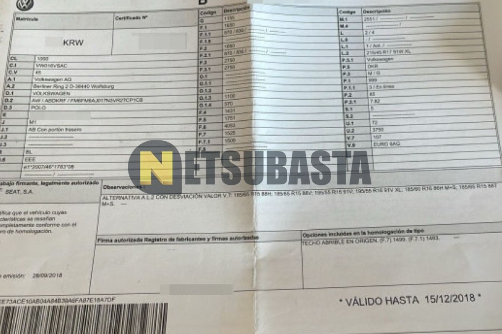 Volkswagen Polo 1.0 TSI 2018