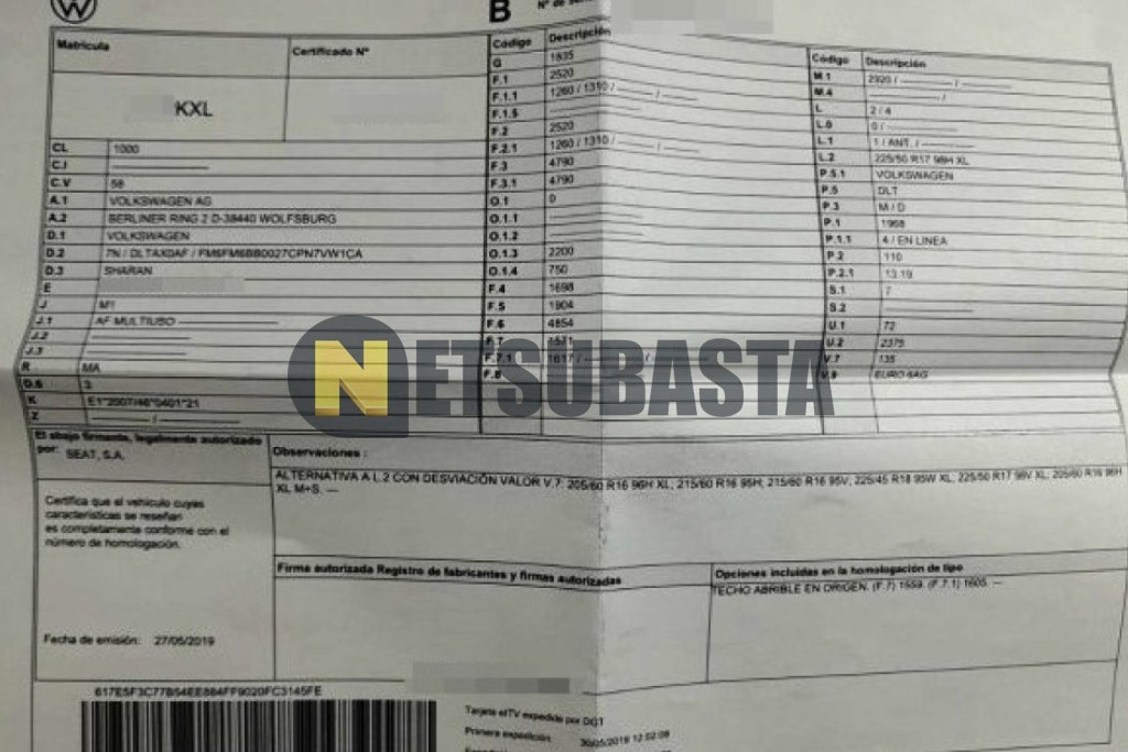 Volkswagen Sharan 2.0 TDI 2019