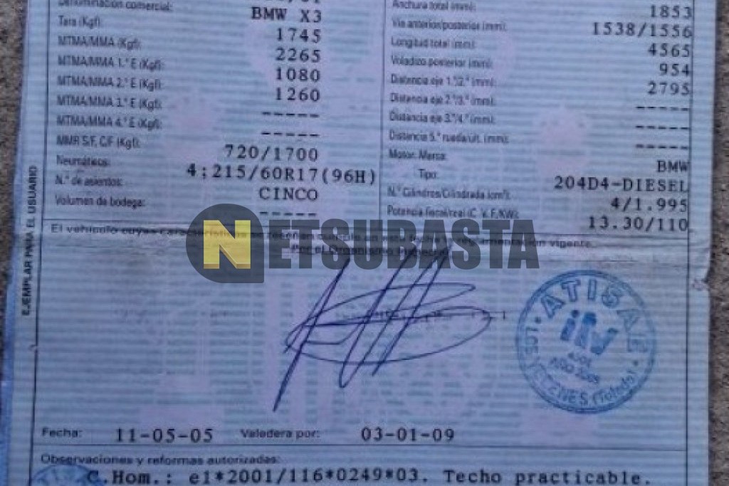 Bmw X3 2.0d 2005