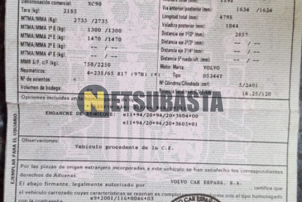 Volvo XC90 D5 7 asientos Aut. 2004