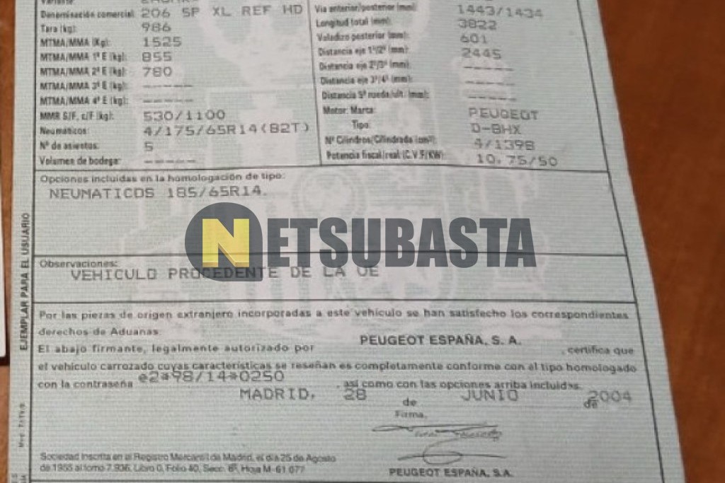 Peugeot 206 1.4 HDi 2004