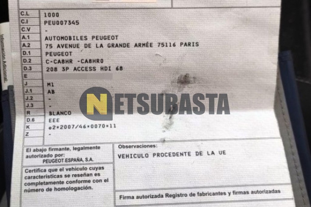 Peugeot 208 1.4 HDi 2013