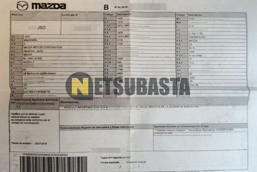 Mazda 3 SKYACTIV-D 1.5 2016