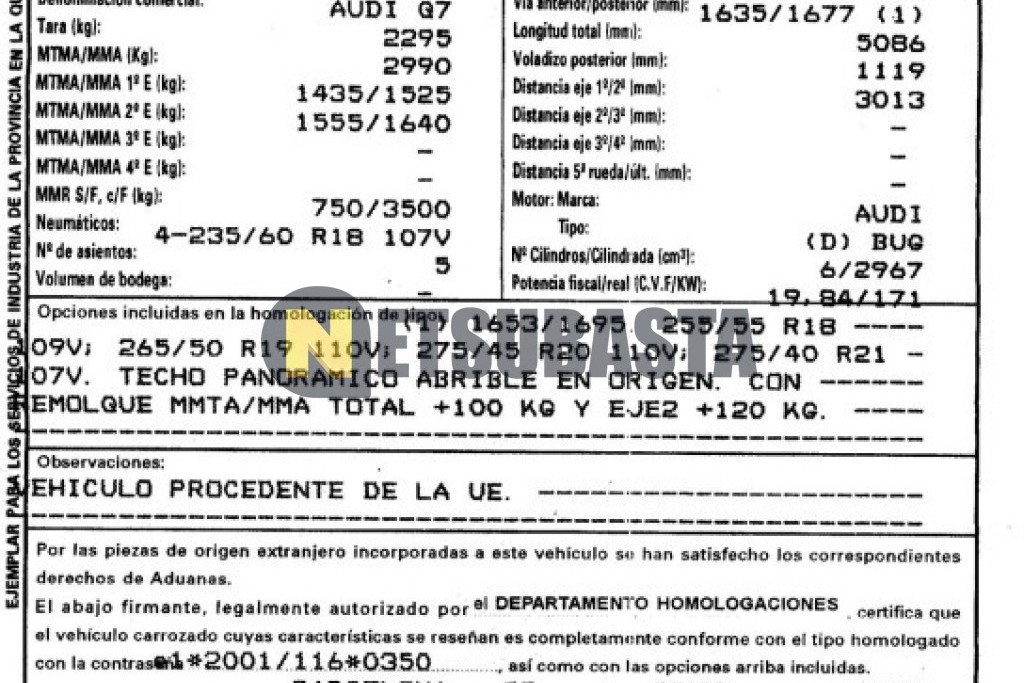 Audi Q7 3.0 TDI quattro tiptronic 6 vel. 2007