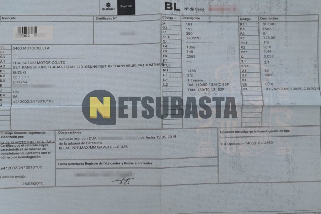Suzuki Burgman 125 ABS 2015
