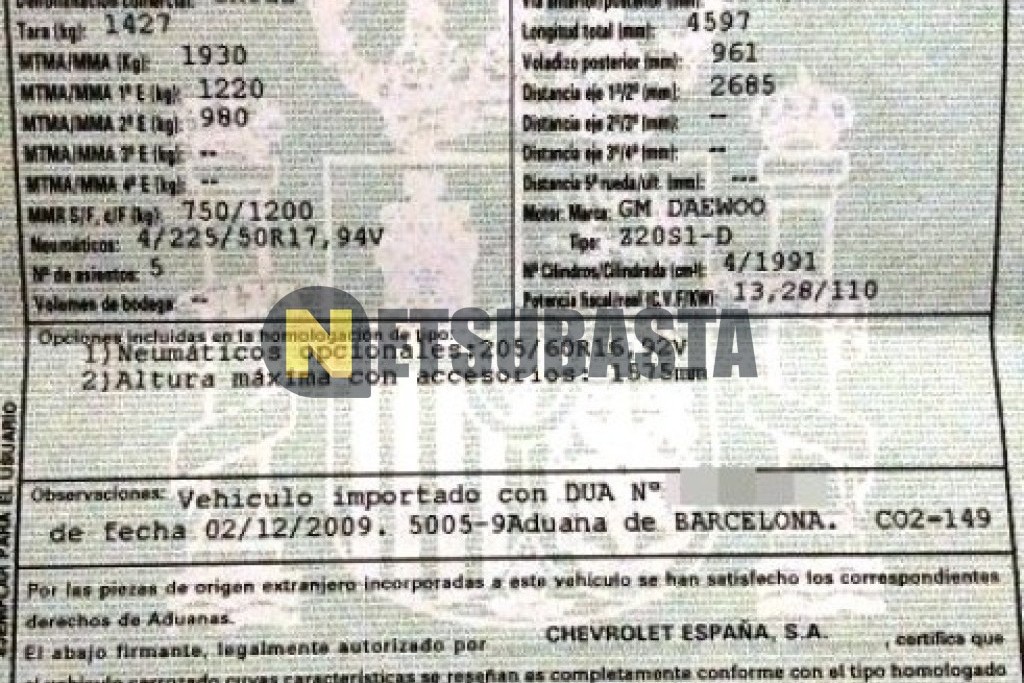 Chevrolet Cruce 2.0 VCDi 2009