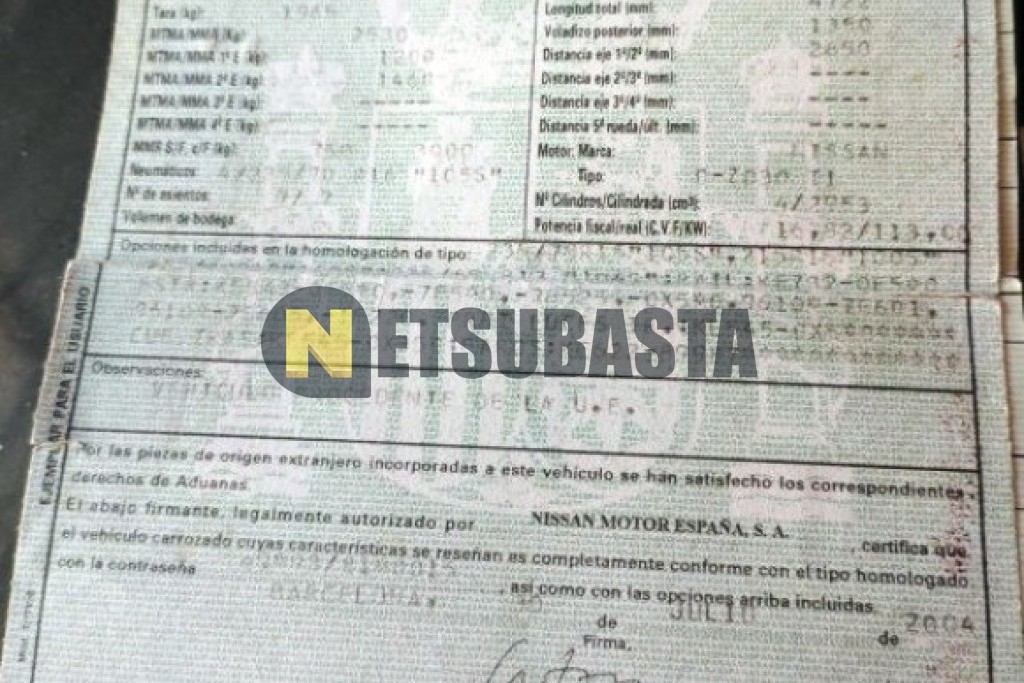 Nissan Terrano 3.0 DI 2004