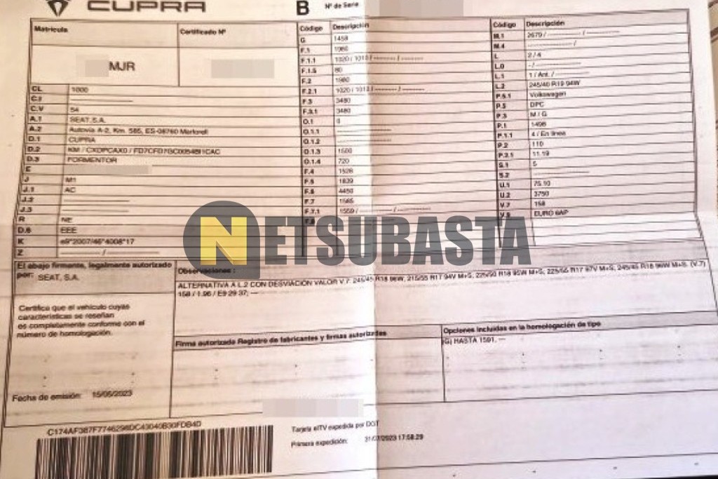 Cupra Formentor 1.5 TSI DSG 7 vel. 2023