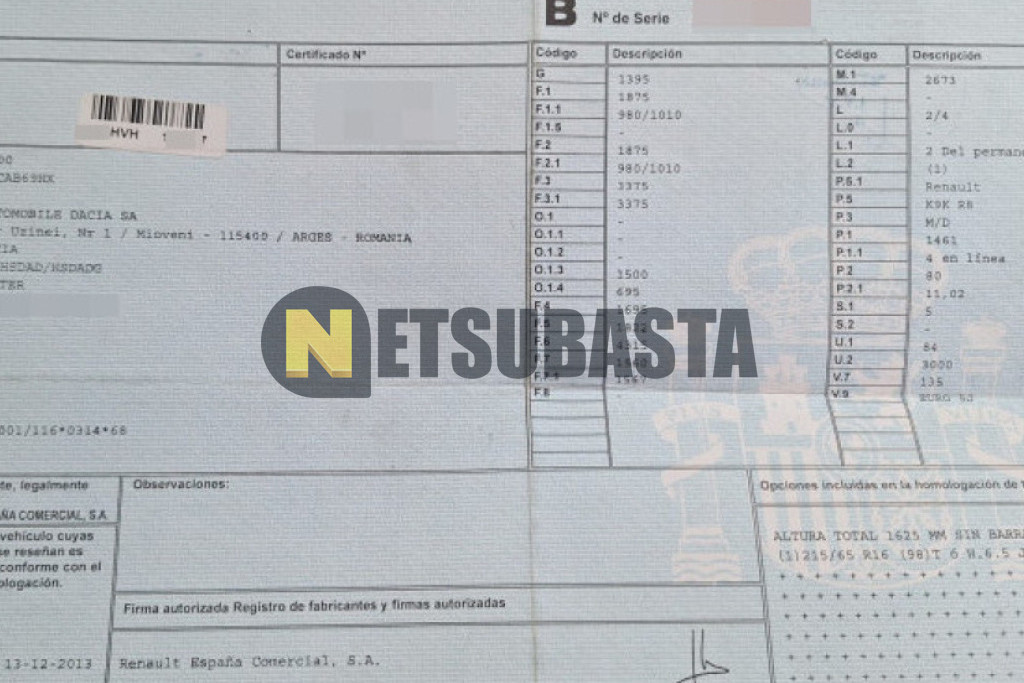 Dacia Duster 1.5 dCi 4x4 2014