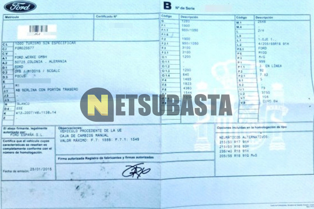 Ford Focus 1.0 EcoBoost 2015