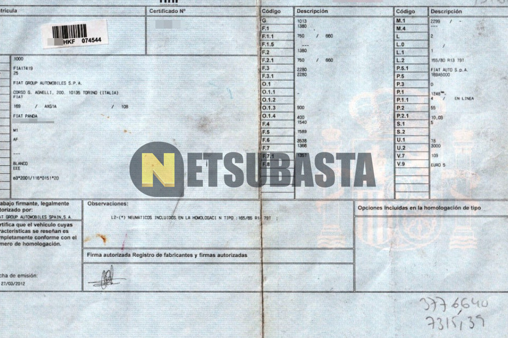 Fiat Panda 1.3 MultiJet 2012