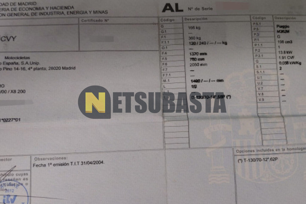 Piaggio X8 200 2004