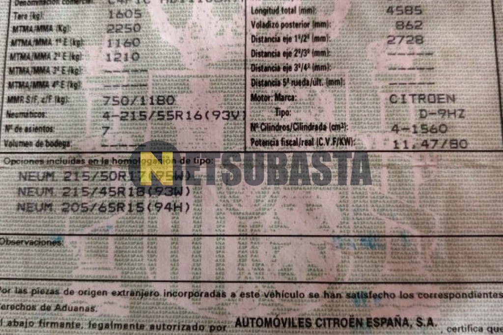 Citroën Grand C4 Picasso 1.6 HDi FAP 2007