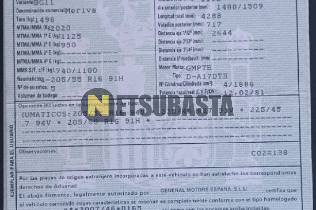 Opel Meriva 1.7 CDTI 2010