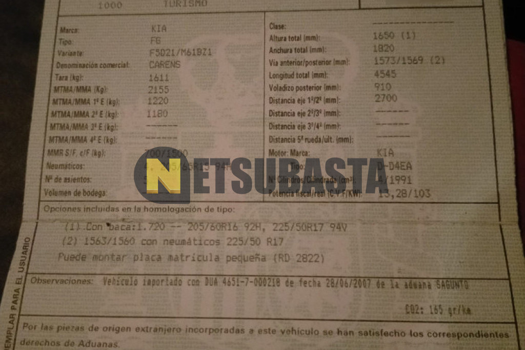Kia Carens 2.0 CRDi 2008