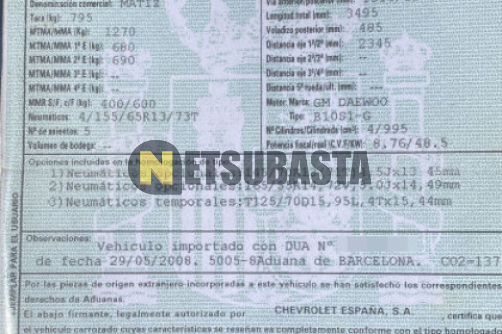 Chevrolet Matiz 1.0 2008