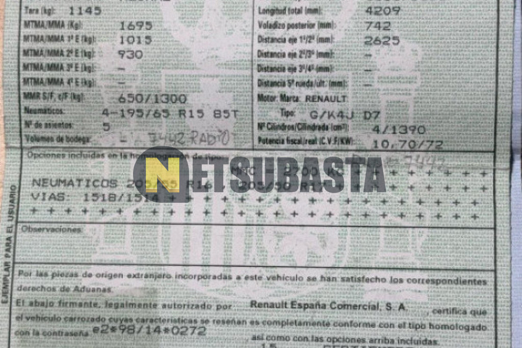 Renault Megane 1.4 16v 2006